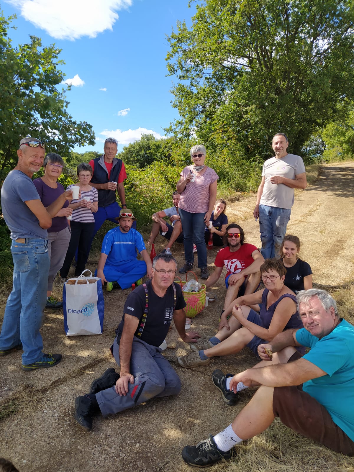 Les vendanges en famille.